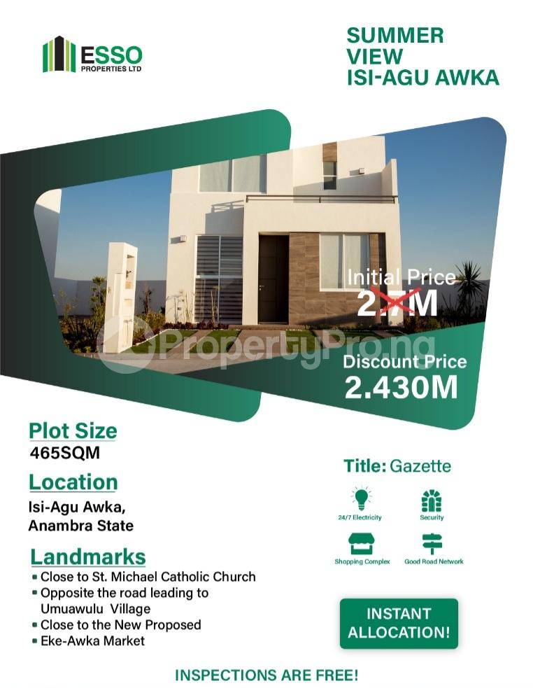 Land for sale St Micheal Catholic Church Awka South Anambra