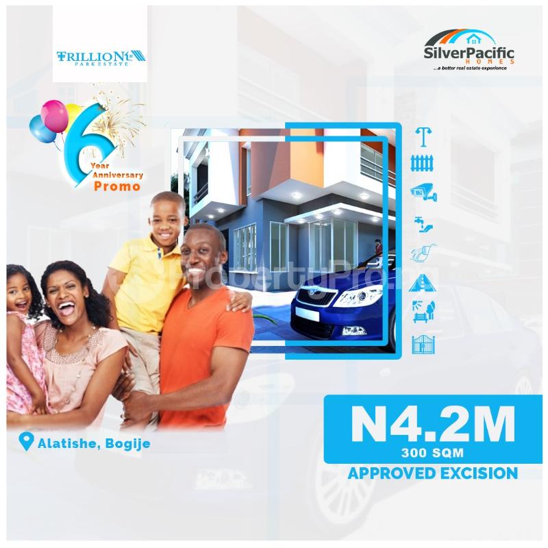 Land for sale Trillion Park Estate Bogije Lagos Oribanwa Ibeju-Lekki Lagos