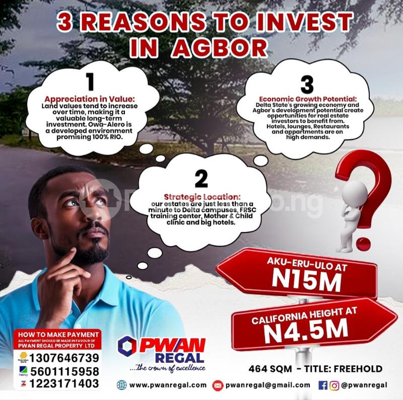 Land for sale Agbor Within The Delta Campus Warri Delta