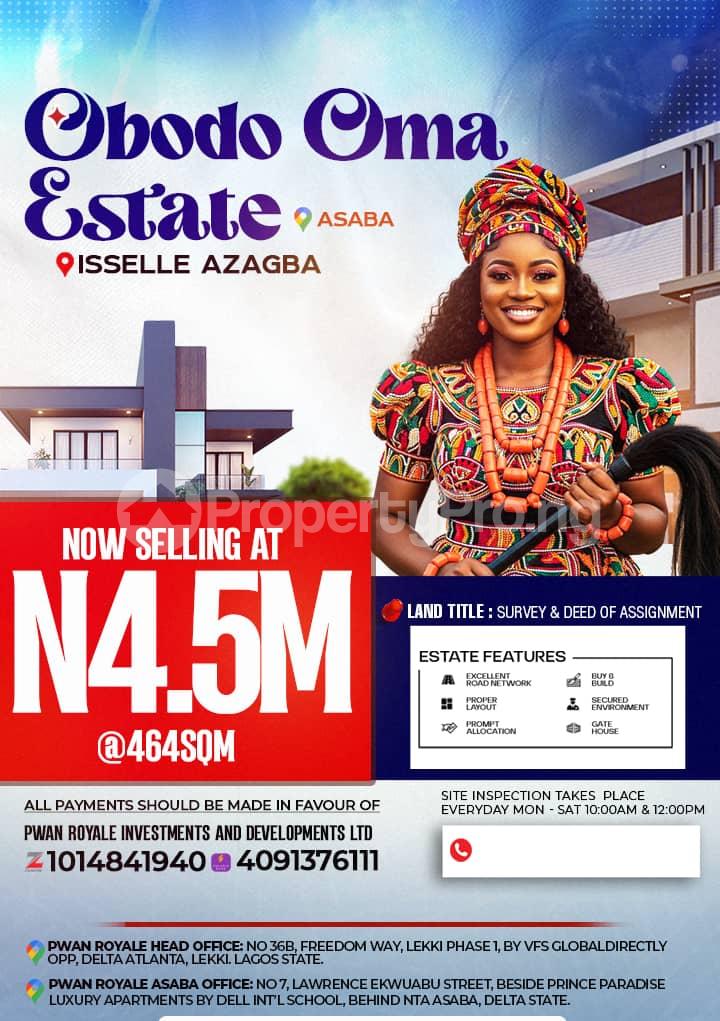Land for sale Isselle Azagba, Asaba Delta