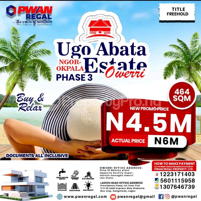 Land for sale Ngor Okpala Owerri Imo
