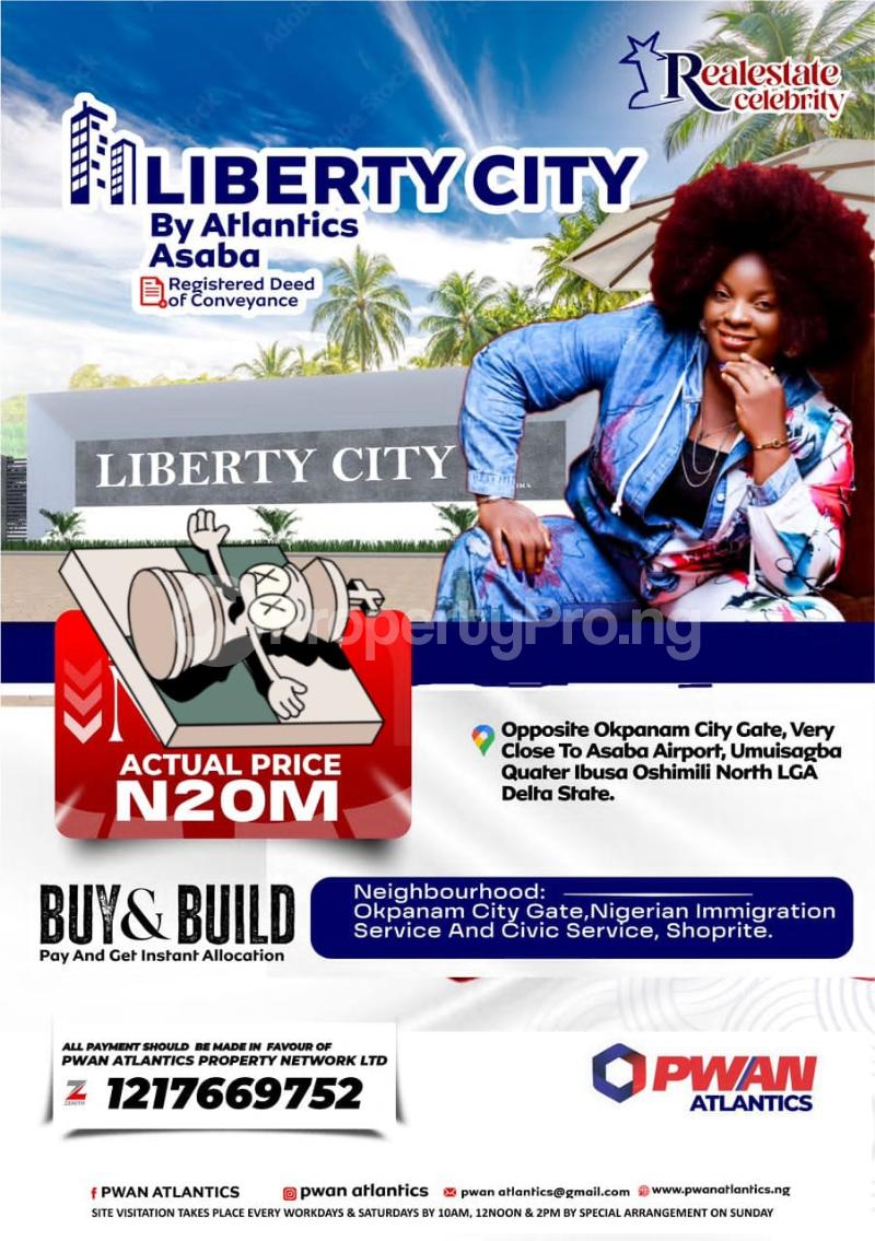 Land for sale Opposite Okpanam City Gate Very Close To Asaba Airport Umuisagba Quarter Ibusa Oshimili North Lga. Asaba Delta