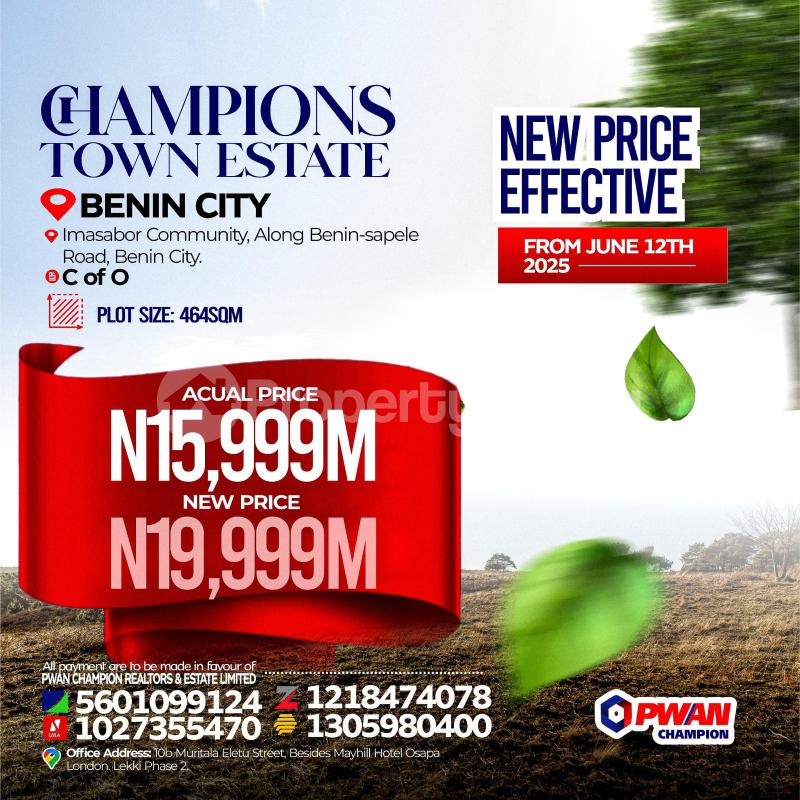 Land for sale Benson Idahosa University Central Edo - 0