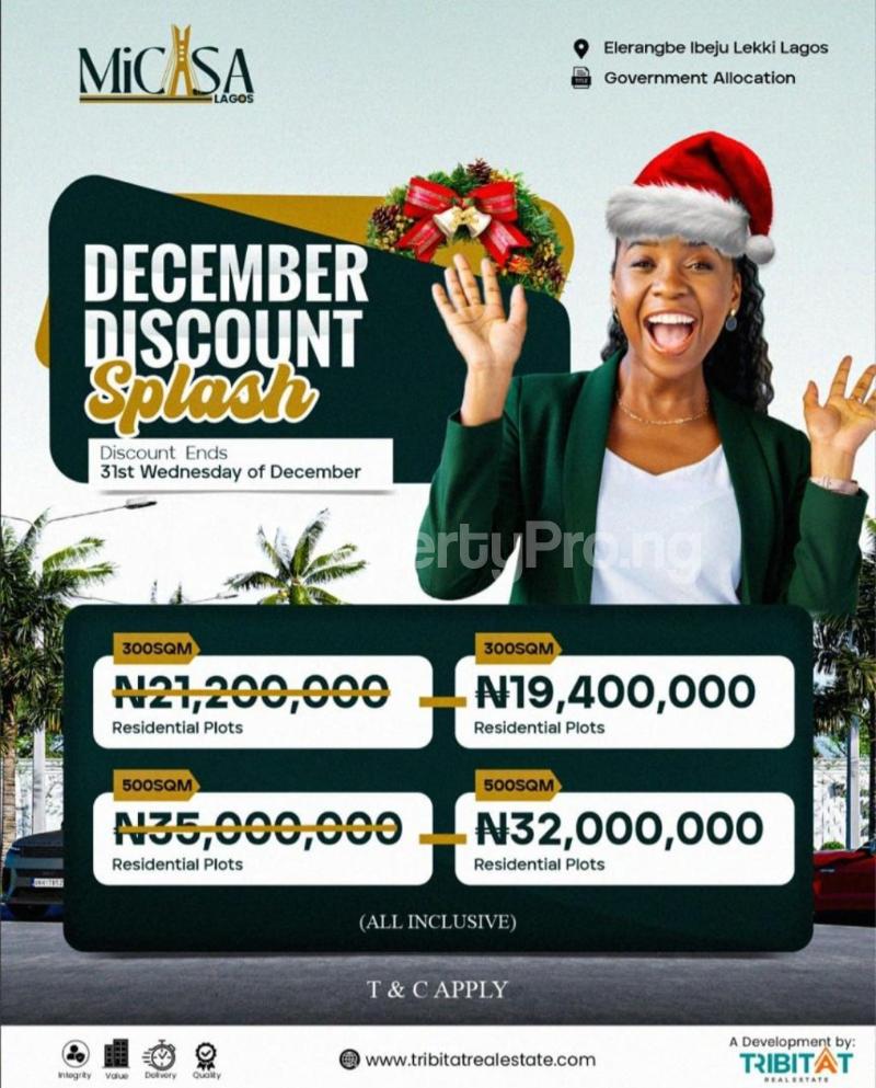 Land for sale Elerangbe Eleranigbe Ibeju-Lekki Lagos