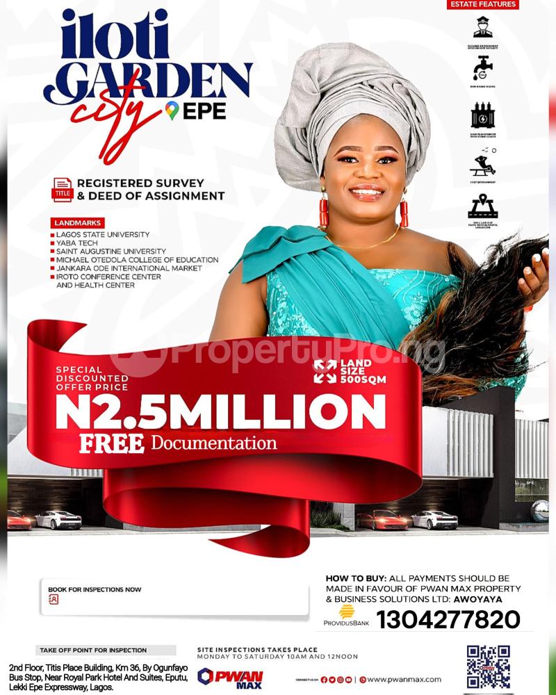 Land for sale Iloti Epe Lagos