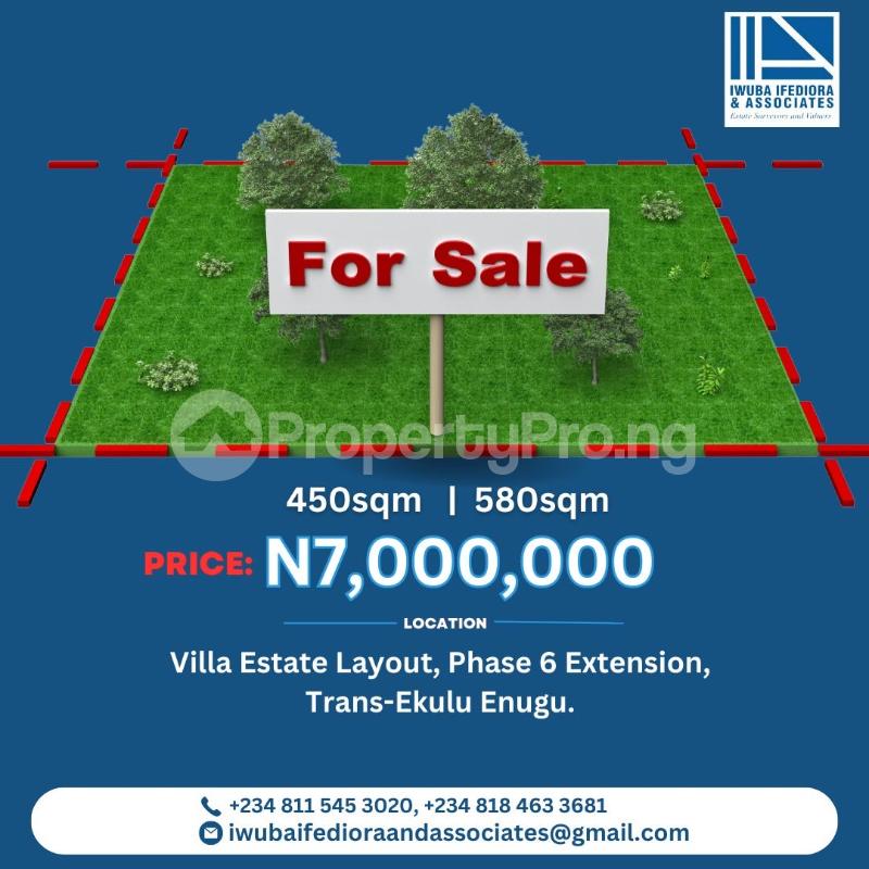 Land for sale Villa Estate, Layout, Trans Ekulu Enugu Enugu