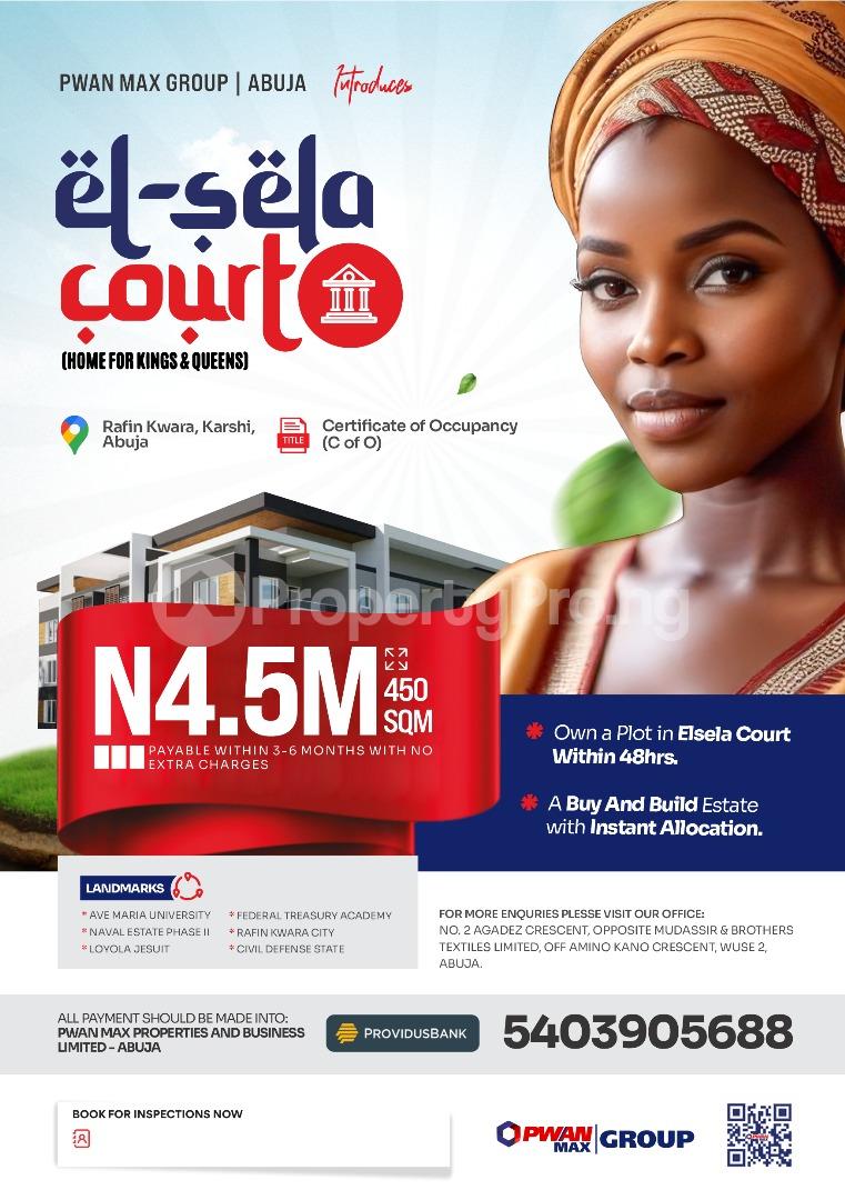 Land for sale Rafin Kwara, Karshi Kuje Abuja