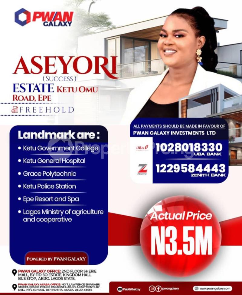 Land for sale Ketu Omu Road Epe Epe Lagos