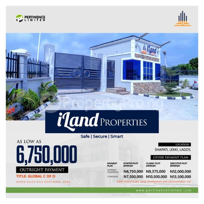 Land for sale Shapati Lekki Lagos
