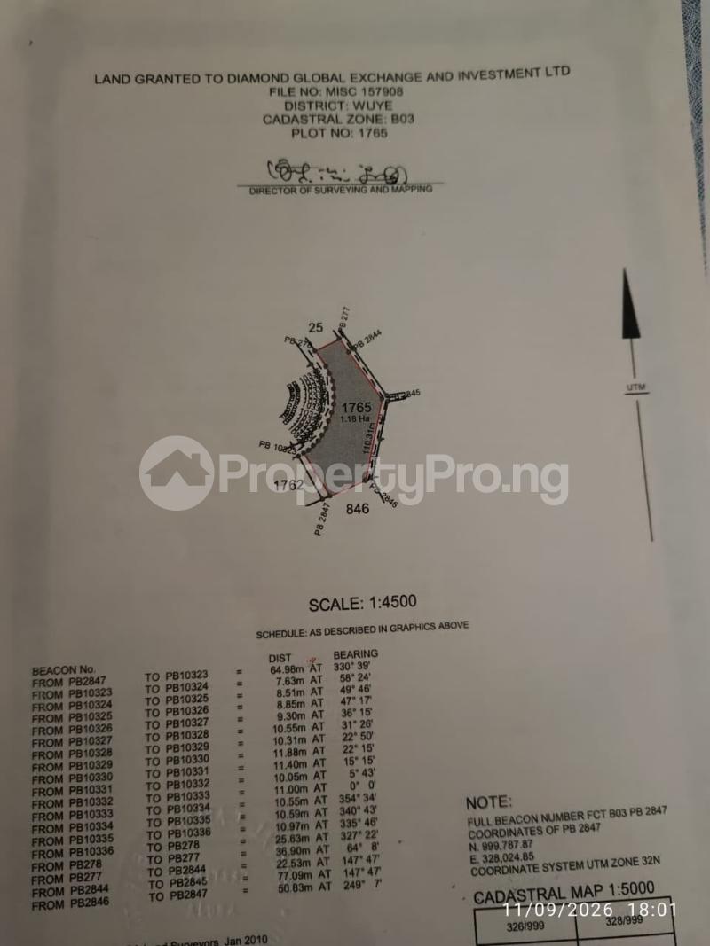 Land for sale Wuye Abuja