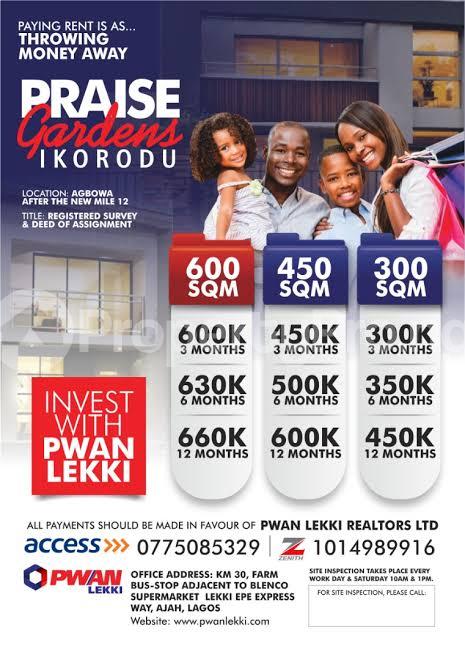 Land for sale Land For Sale In Praise Gardens Estate Agbowa After The New Mile 12 Market Ikorodu Ikorodu Lagos