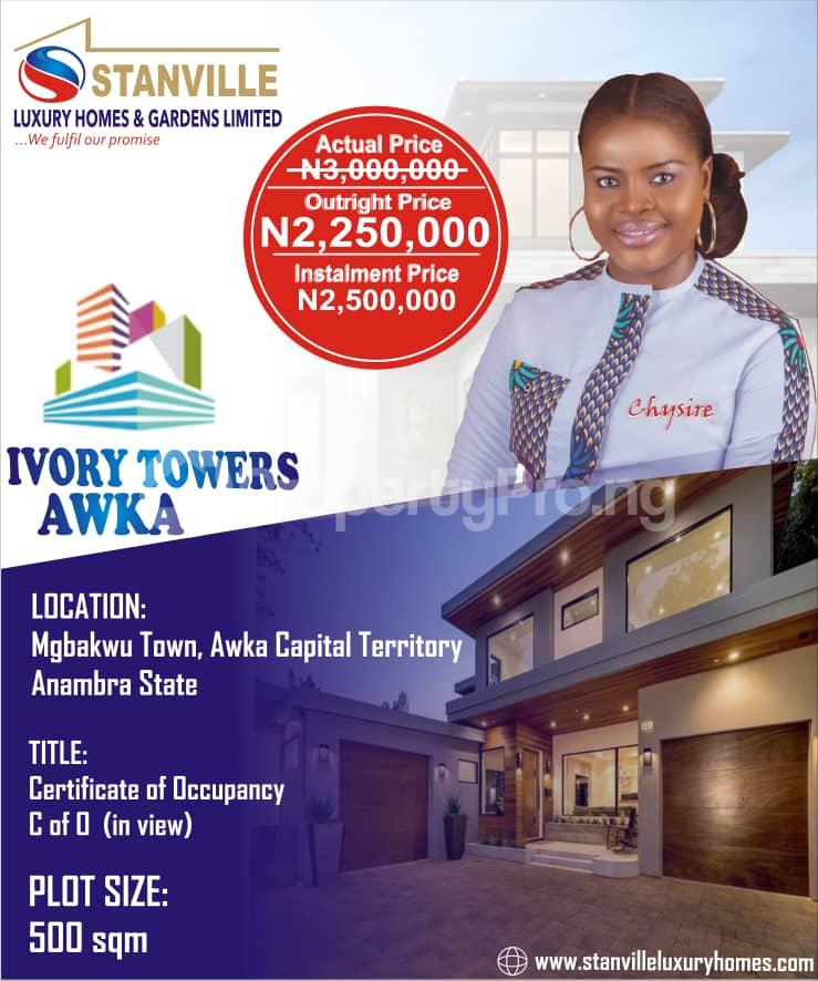 Land for sale Mbakwu Town Awka Capital Territory Awka South Anambra