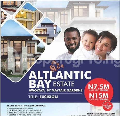 Land for sale Land For Sale In Atlantic Bay Estate Awoyaya By Mayfair Gardens Ajah Lagos Awoyaya Ajah Lagos
