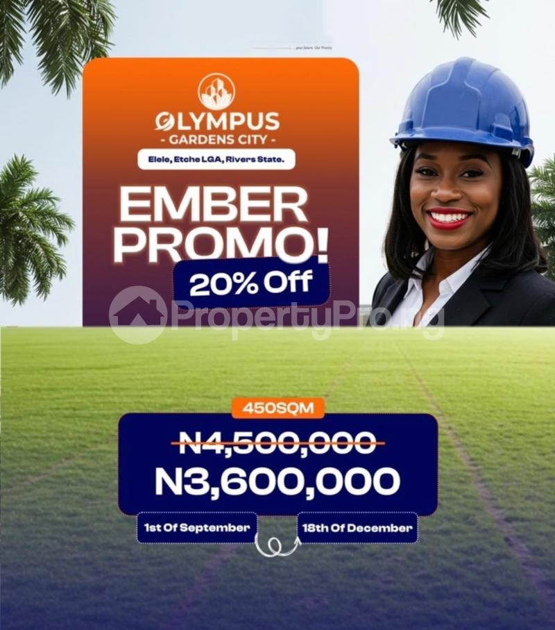 Land for sale Olympus Garden City Etche Elele Rivers State Etche Rivers