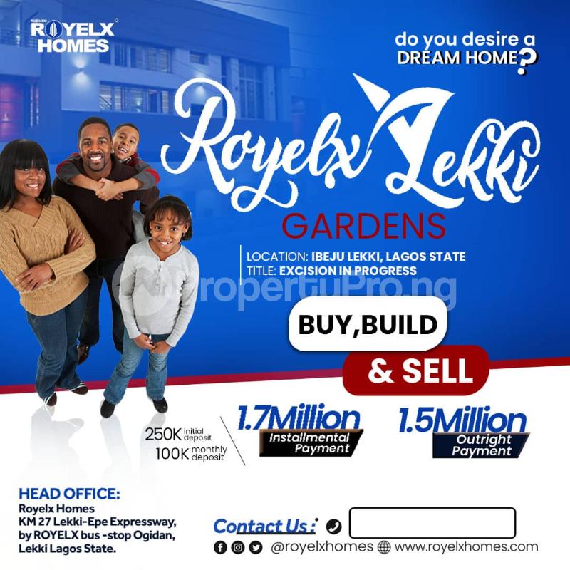 Land for sale Royelx Homes Ltd Free Trade Zone Ibeju-Lekki Lagos