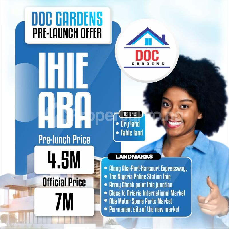 Land for sale Doc Gardens,ihie Aba Isiala-Ngwa North Abia
