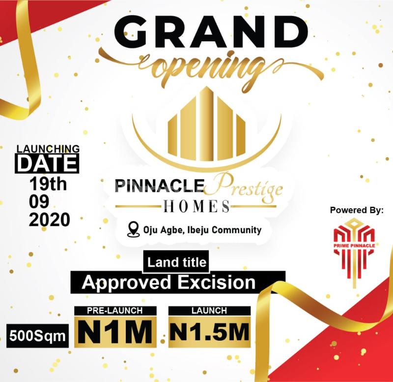 Land for sale Pinnacle Prestige Homes Oju Agbe Community Ibeju-Lekki Lagos
