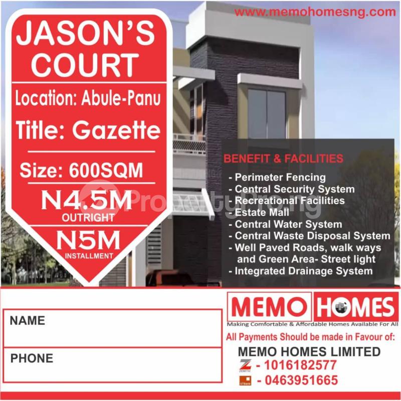Land for sale Jason Court Abule Panu Before Eleko Junction Ibeju-Lekki Lagos - 0