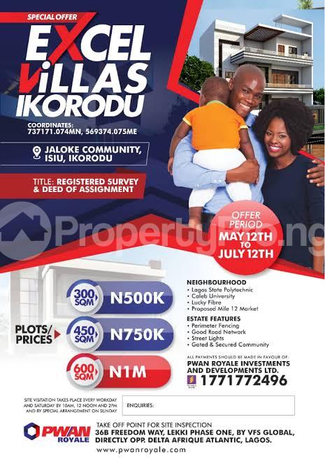 Land for sale Land For Sale In Excel Villas Ikorodu Lagos Ikorodu Ikorodu Lagos