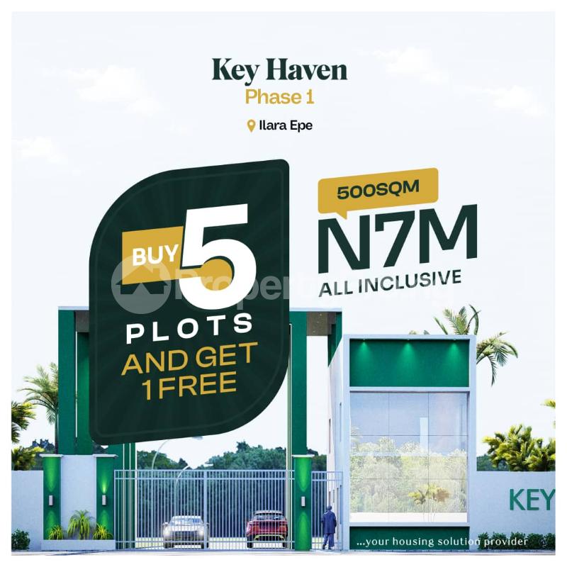 Land for sale Key Haven Estate Phase 1 Ilara Igbonla Epe Lagos Epe Road Epe Lagos - 0