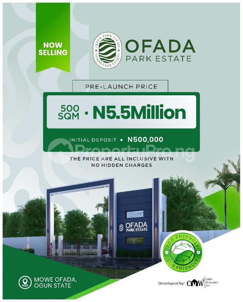 Land for sale Mowe Ofada Park Estate Is Very Close To Those Areas Such As Christopher University * Mowe Main Market * Mountain Top University / Mfm Prayer City * Redemption City / Redemption Camp — A Major Mowe Obafemi Owode Ogun