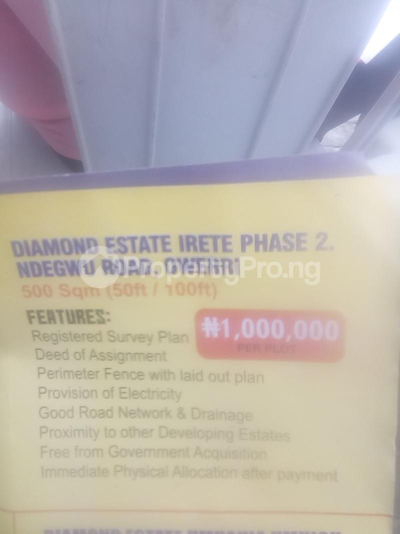 Land for sale Diamond Estate Irete Phase 2 Owerri Imo