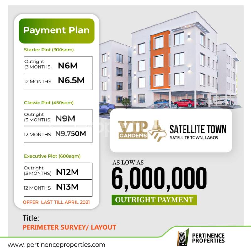 Land for sale Vip Gardens In Satellite Town Amuwo Odofin Lagos