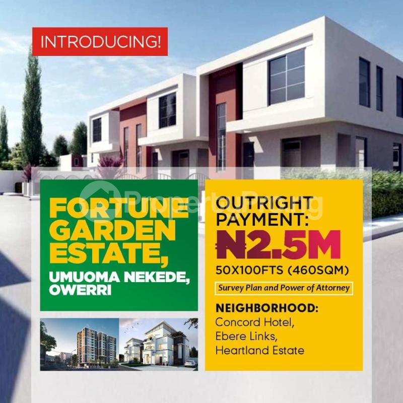 Land for sale Fortune Garden Estate In Umuoma Nekede Owerri Imo