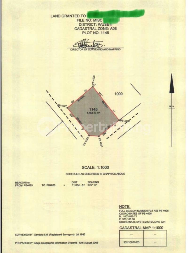 Land for sale Wuse 2 Abuja