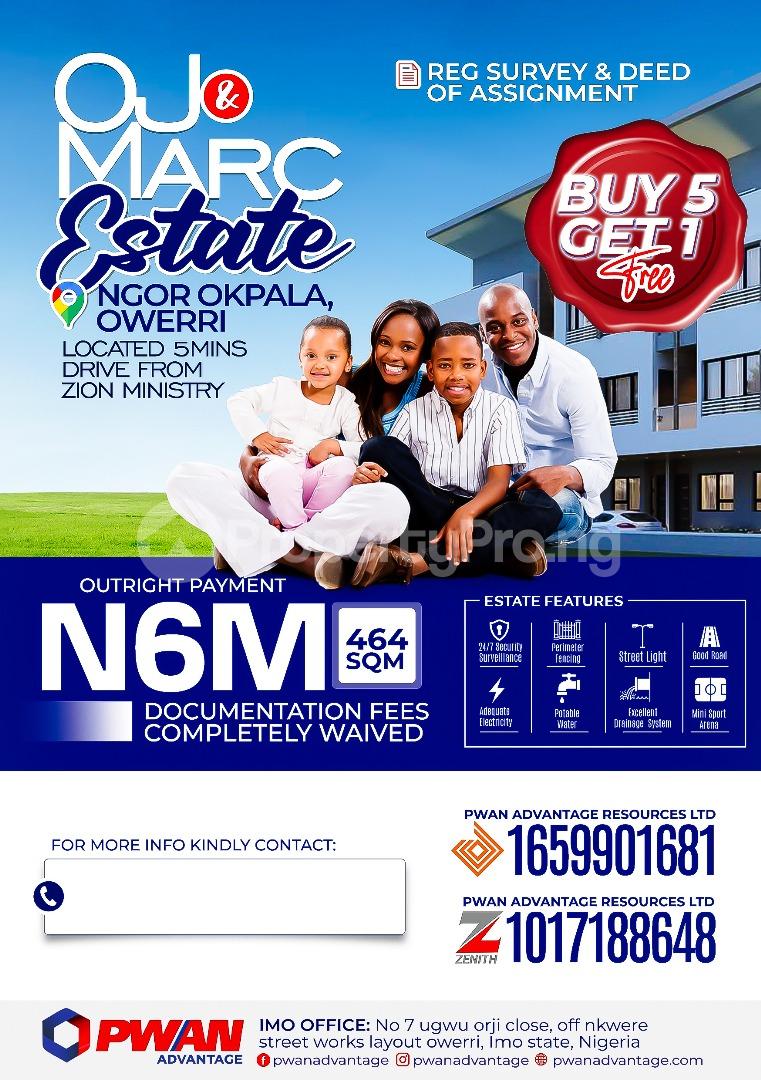 Land for sale Located 5 Mins Drive From Zion Ministry Ngor-Okpala Imo