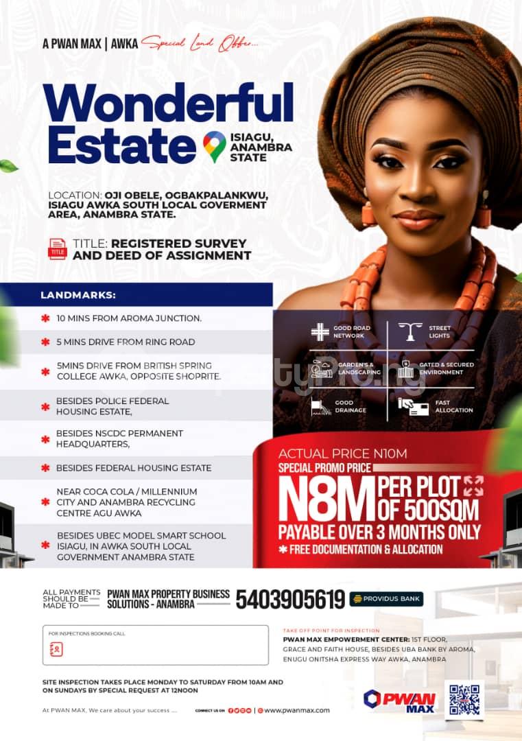 Land for sale Isiagu Awka North Anambra