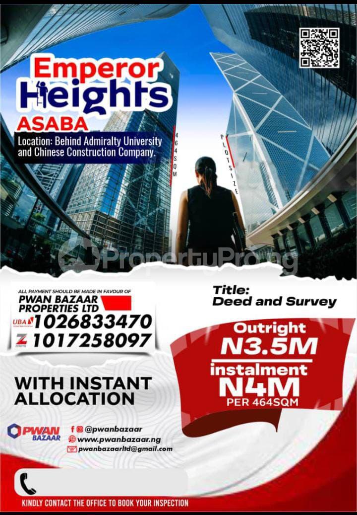 Land for sale Behind Admiralty University And Chinese Construction Company. Asaba Delta - 0