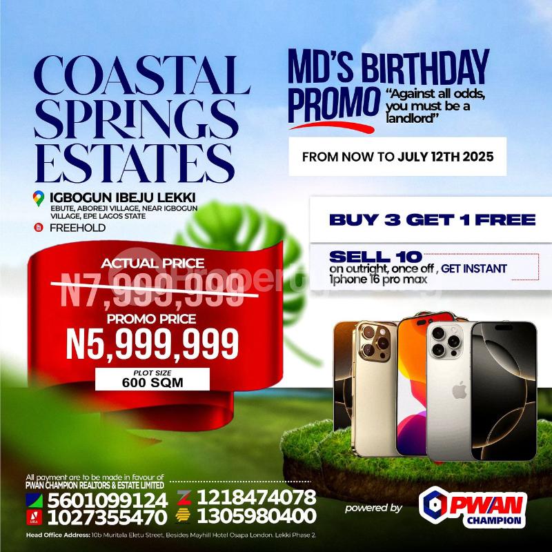 Land for sale Dangote Refinery Lekki Free Trade Zone La Campagne Tropicana Resort Kelloggs Factory Power Oil Company Dangote Jetty Lagos Seaport Ibeju-Lekki Lagos