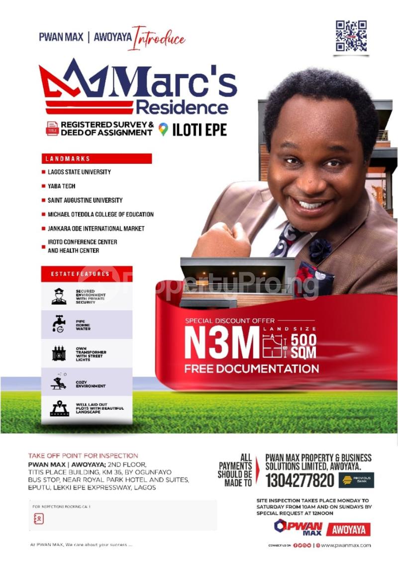 Land for sale ?? Lagos State University ?? Yaba Tech ?? Saint Augustine University Epe Lagos - 0