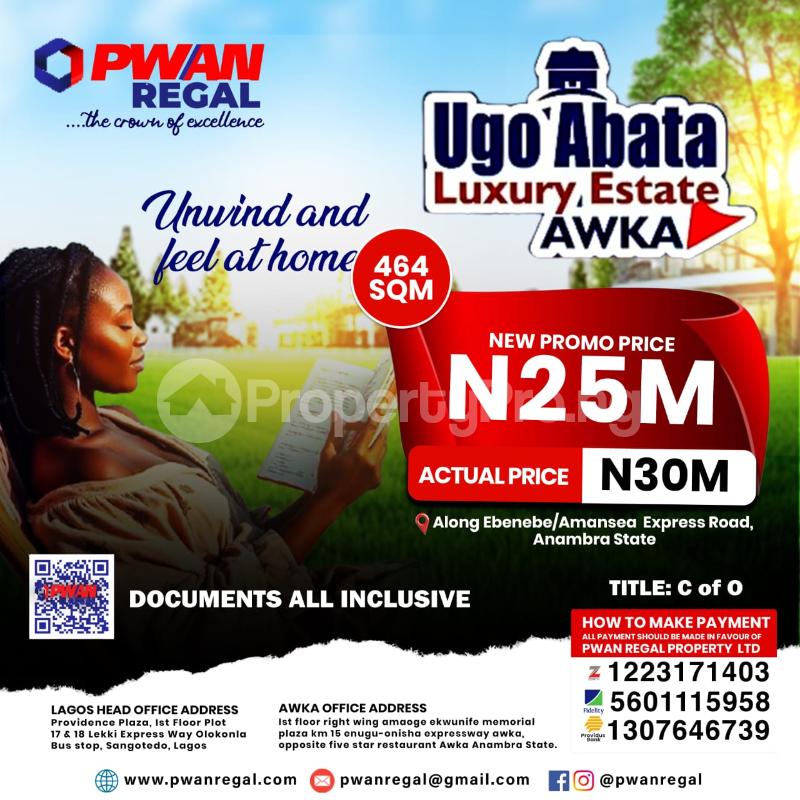 Land for sale Along Ebenebe/amansea Express Road Awka North Anambra