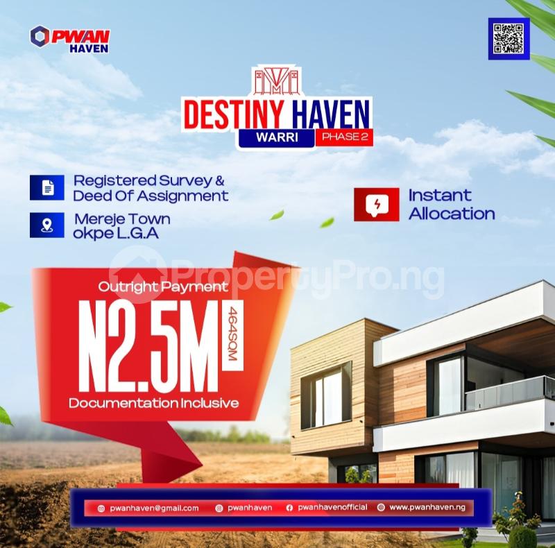 Land for sale Mereje Town Okpe Local Government Warri Delta