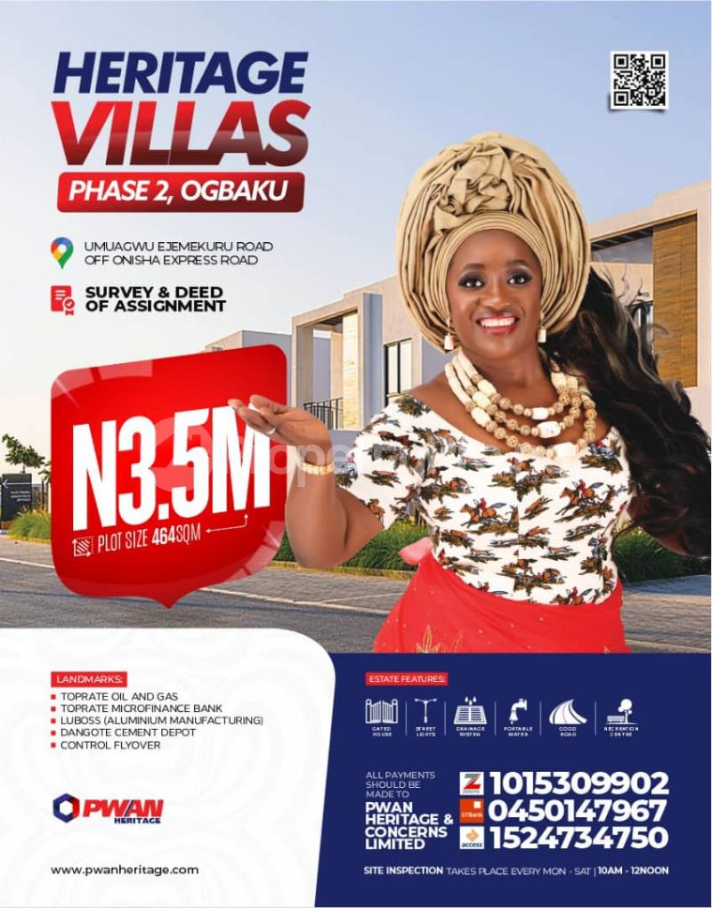 Land for sale 2 Mins Drive To Major Onitsha To Owerri Express Oguta Imo