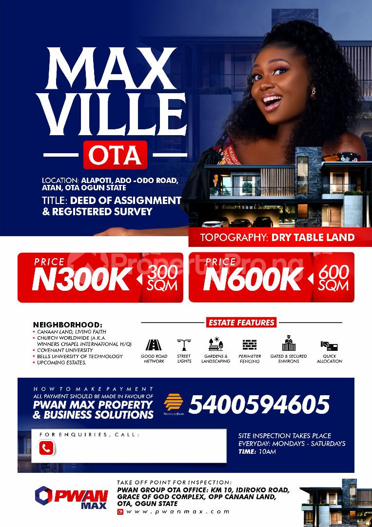 Land for sale Max Ville Ado Odo/Ota Ogun