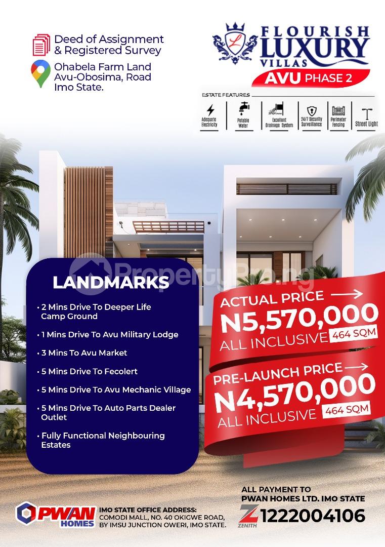 Land for sale 2 Mins Drive To Deeper Life Camp Ground Owerri Imo