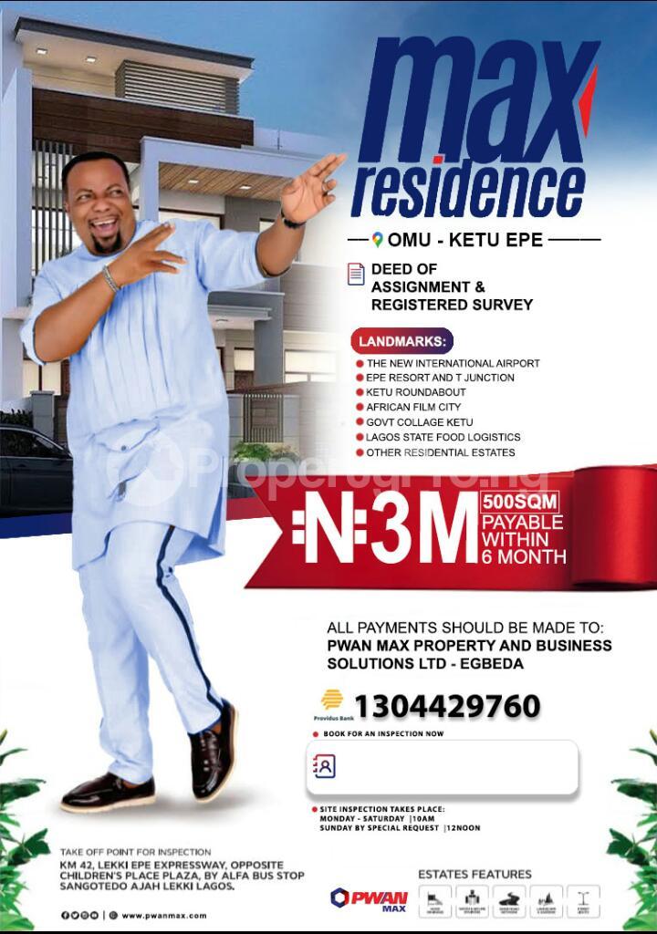 Land for sale New International Airport Epe Resort & Junction Ketu Roundabout African Film City Government College Ketu Lagos State Food Logistics Hub Ketu Lagos