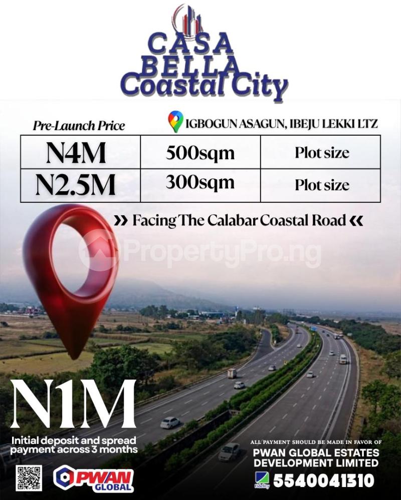Land for sale ? Dangote Refinery ? Lekki Free Trade Zone ? La Campagne Tropicana Resort ? Kelloggs Factory ? Power Oil Company ? Dangote Jetty ? Lekki Deep Seaport ? Lekki International Airport Ibeju-Lekki Lagos