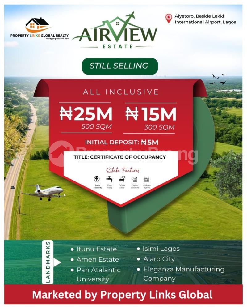 Land for sale Airview Estate Ibeju-Lekki Lagos
