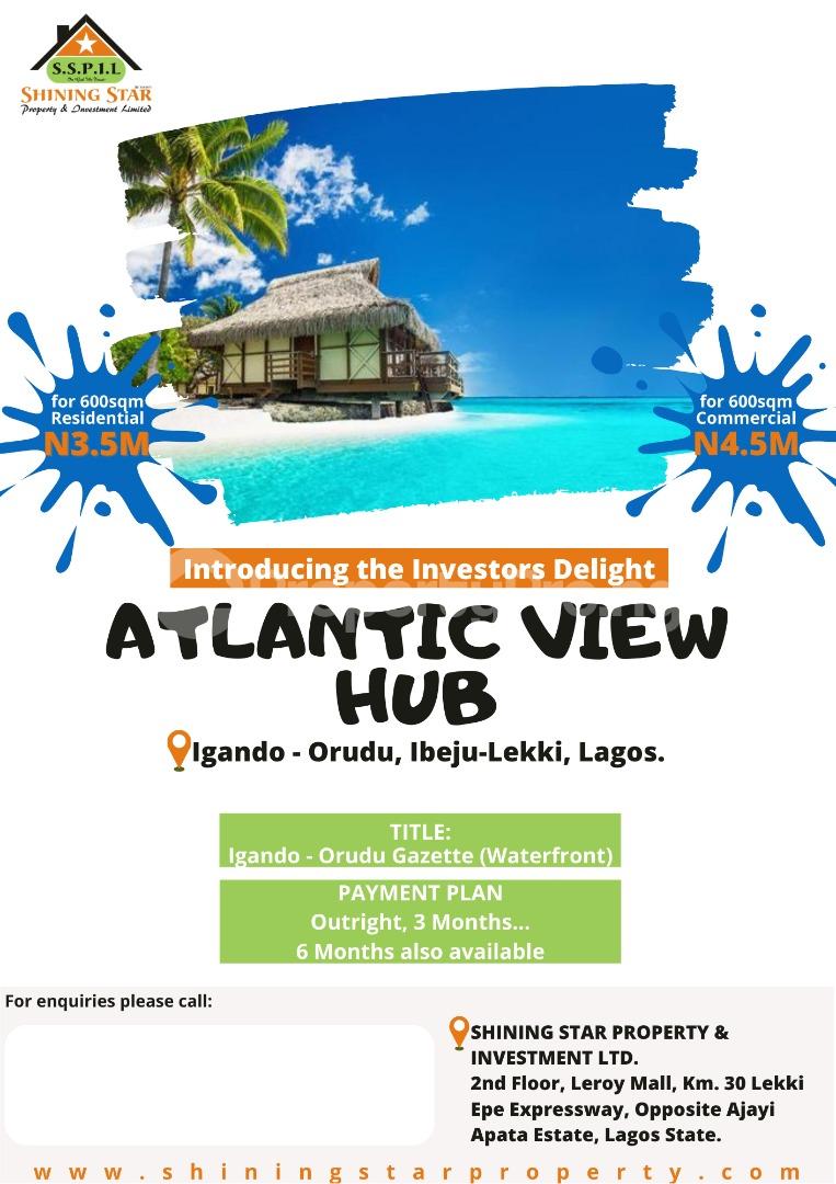 Land for sale Atlantic View Hub Igondo Ibeju Lekki Eleranigbe Ibeju-Lekki Lagos