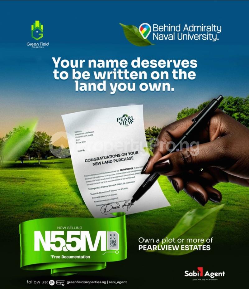 Land for sale Behind Admiralty Naval University Asaba Delta