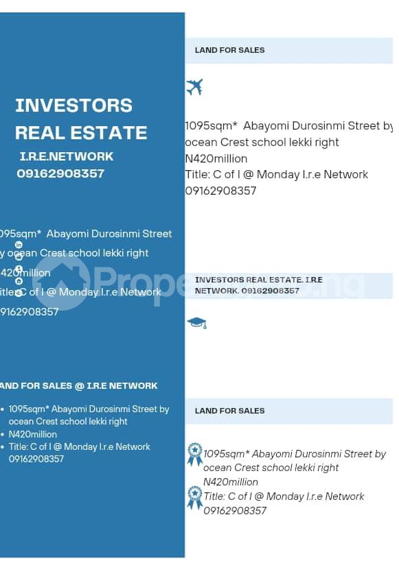 Land in Lekki Phase 1 Lekki Lagos Land for sale in lekki Land in