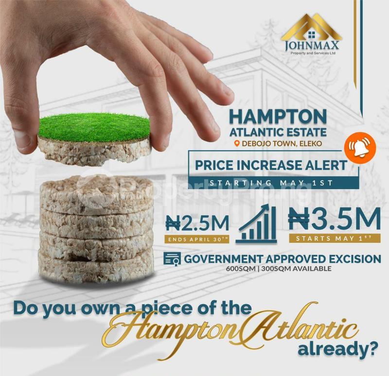 Land for sale Hampton Atlantic Estate With Excision Block Located Along Coastal Road, Debojo Town Eleko Eleko Ibeju-Lekki Lagos