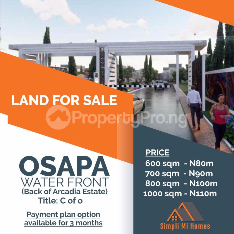 Land for sale Back Of Arcadia Estate Osapa london Lekki Lagos