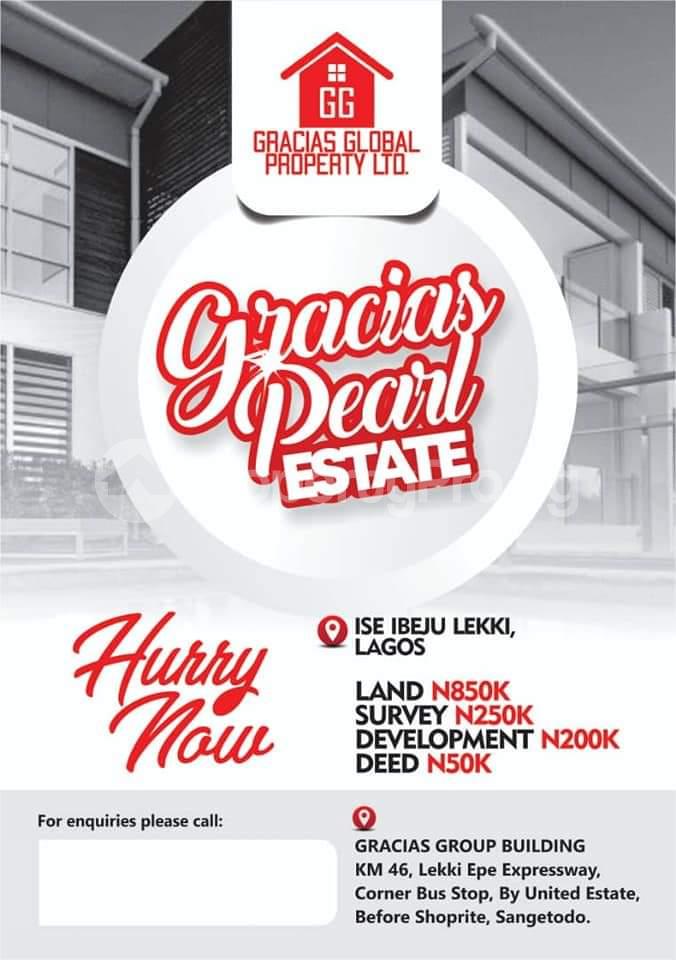 Land for sale Off Ise Road Ise Town Free Trade Zone Ibeju-Lekki Lagos