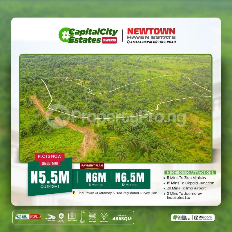 Land for sale Amala/ Newtown Estate/ Okpala/ Etche Road, Owerri Imo
