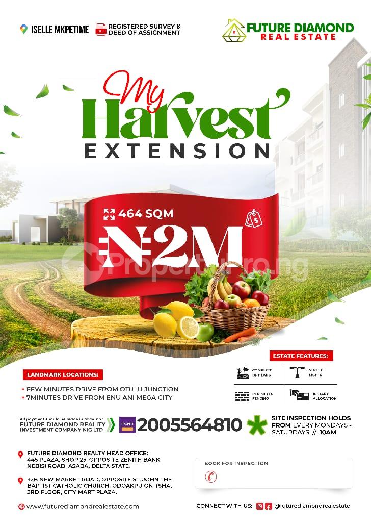 Land for sale Close To Otulu Junction Delta State Asaba Delta